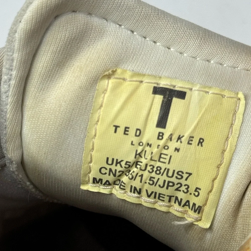 Ted Baker Kulei White Rose Gold Leather Sneakers